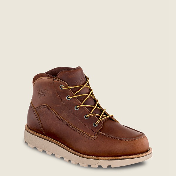 Red Wing Mens Traction Tred Lite - Waterproof Soft Toe Chukka - Work Boots Brown - 4983YUQAX